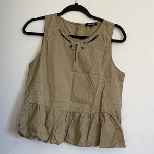 Madewell Sleeveless peplum Top